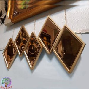 آینه دکوراتیو لوزی و پروانه - تصویر 2
