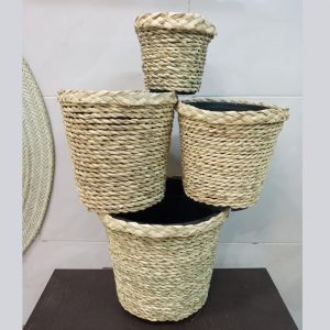 گلدان حصیری مدل پیچ