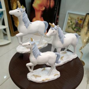 مجسمه دکوری اسب تک شاخ(یونی کورن)سه عددی - تصویر 5