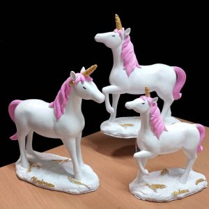 مجسمه دکوری اسب تک شاخ(یونی کورن)سه عددی - تصویر 3