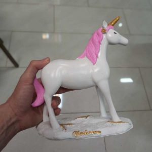 مجسمه دکوری اسب تک شاخ(یونی کورن)سه عددی - تصویر 6