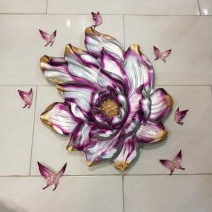 ست گل و پروانه دیوارکوب