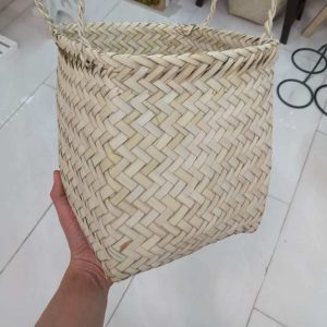سبد حصیری مربعی ارتفاع 25 - تصویر 2