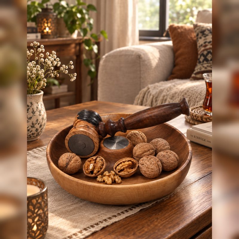 گردو شگن با دسته چوبی (چوب گردو )